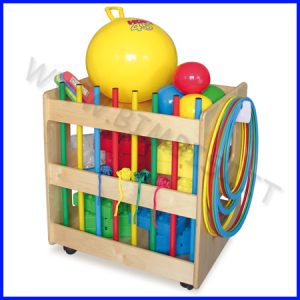 CARRELLO PER PSICOMOTRICITA’ COMPLETO IN LEGNO