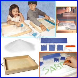 SABBIA PER MANIPOLAZIONE SET ZANZIBAR COMPLETO VASSOIO+SPATOLE+SABBIA