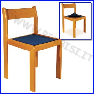 SEDIA ADULTI IN LEGNO CM.46 H NATURALE