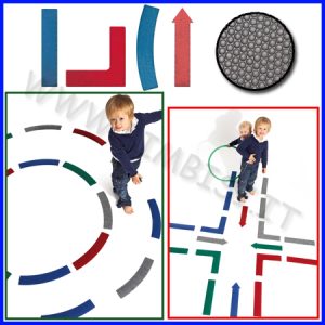SEGNALETICA IN FELTRO ANTISCIVOLO SET 40 PZ ASSORTITI