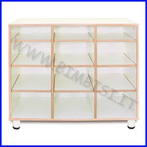 MOBILE A GIORNO 12 VANI LINEA SIMPLY DIM.CM 106x45x100h