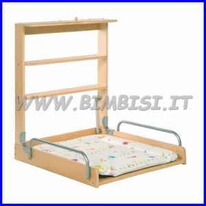 FASCIATOIO A MURO IN LEGNO C/MATERASSINO DIM.CM 60X14X83H