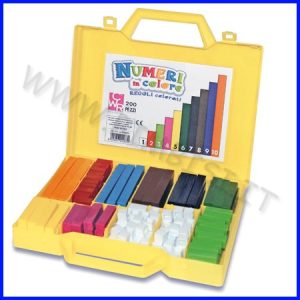 REGOLI MATEMATICI/NUMERI IN COLORE VALIGETTA 200 PZ