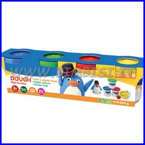 PASTA PER MODELLARE SET 4 BARATTOLI COLORI ASSORTITI – GR.520