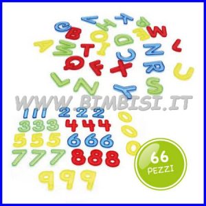ALFABETO + NUMERI TRASPARENTI SET PZ. 66