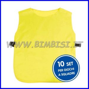 PETTORINE SCUOLA – SET 10 PEZZI (5 BLU + 5 GIALLE)