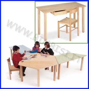 TAVOLO RETTANGOLARE INSEGNANTE+2CASSETTI DIM.CM 130X65X76H