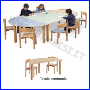 TAVOLO SEMITONDO MATERNA 130X65X53