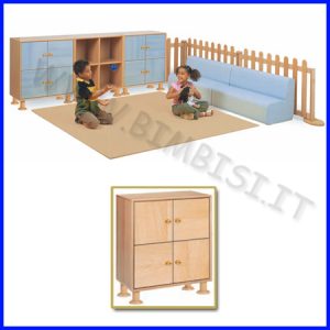 MOBILE 4 CASELLE + 4 ANTINE DIM.CM 75X40X87