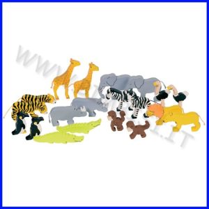ANIMALI DELL’AFRICA IN LEGNO – CONF.20 PZ.