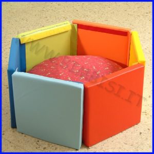 MORBIDONE COMPOSIZIONE ESAGONALE CON CUSCINO 120X60h cm