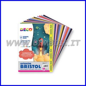 CARTONCINI BRISTOL CM.70X100 PACK 60 FG COLORI ASSORTITI