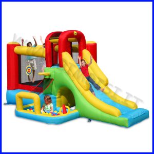 CASTELLO GONFIABILE HAPPYHOP PARCO AVVENTURA DIM.CM 400X295X200