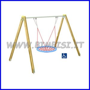 ALTALENA LEGNO CESTONE IN CORDA