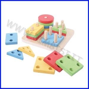 GIOCO LE 4 FORME IN LEGNO CM.14,5X14,5″