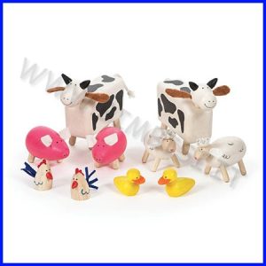 ANIMALI DELLA FATTORIA IN LEGNO (10 PZ.)